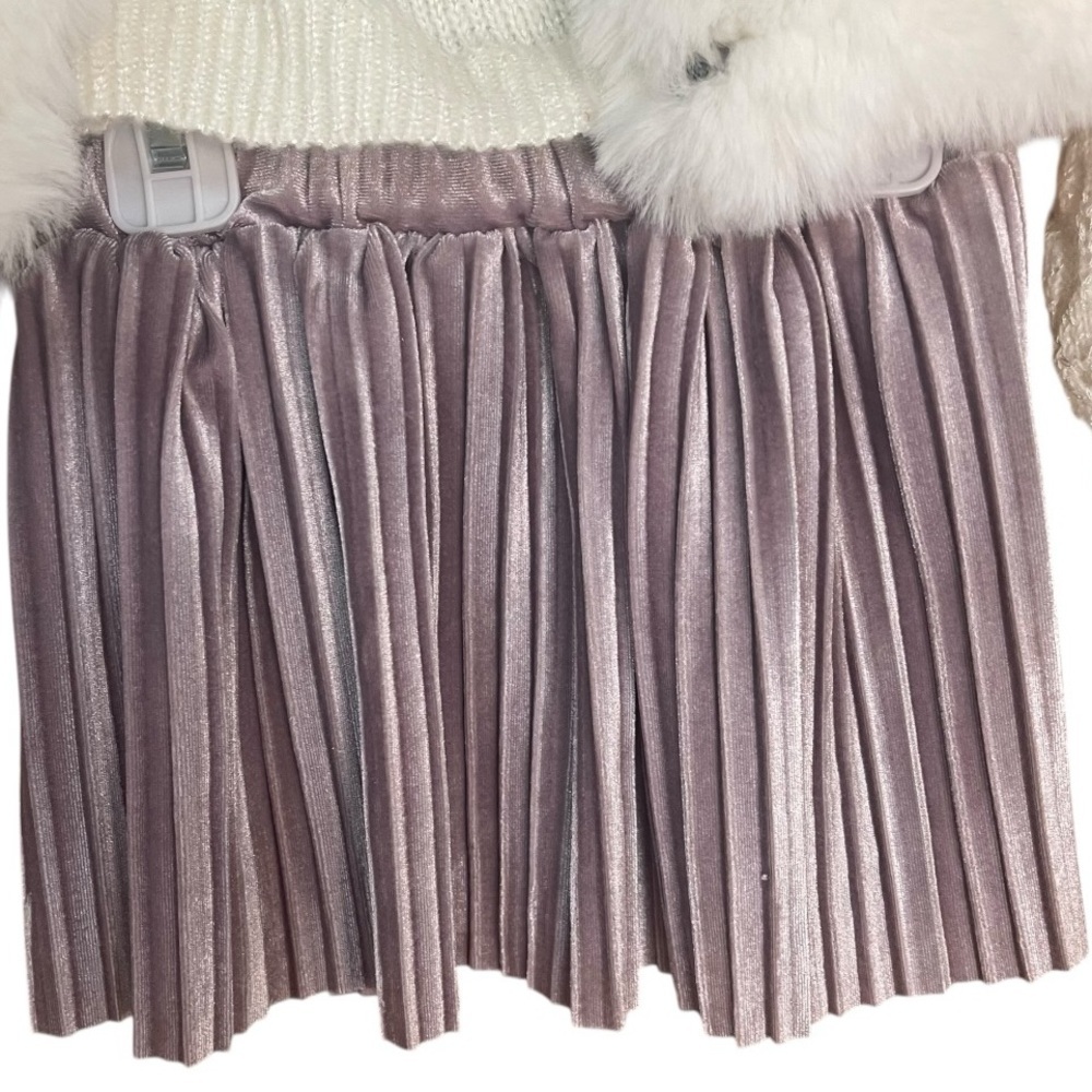 Rachel Zoe 3 piece Sweater Vest and Skirt Outfit Set White Cream Purple - Picture 4 of 12